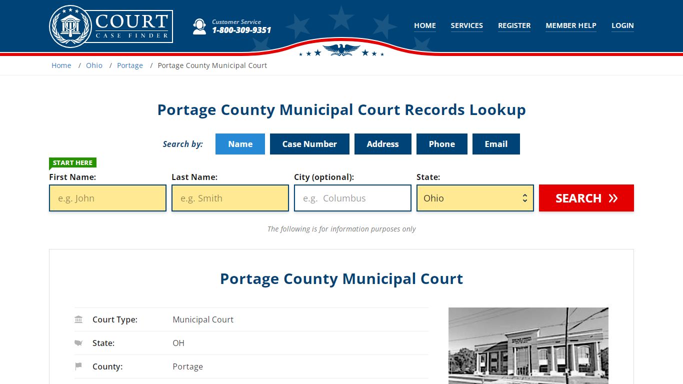 Portage County Municipal Court Records Lookup - CourtCaseFinder.com